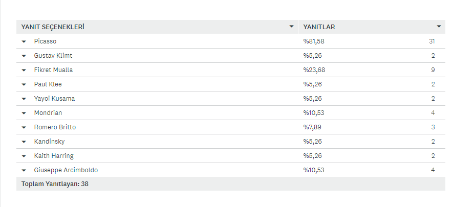 Bir Sanatçı Doğuyor Projesi Öğrenci Ön Anketi Analiz Sonuçları by Ayşe ERKAYA - Ourboox.com