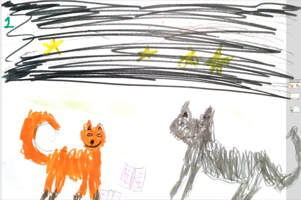 A wolf loving books by Luisa - Ourboox.com