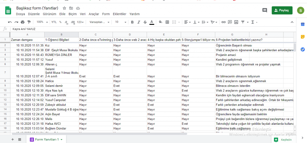 Proje Başlangıç Anketi Sonuçları Analiz Raporu by betül aytekin - Ourboox.com