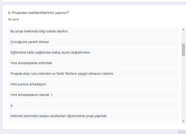 Proje Başlangıç Anketi Sonuçları Analiz Raporu by betül aytekin - Ourboox.com