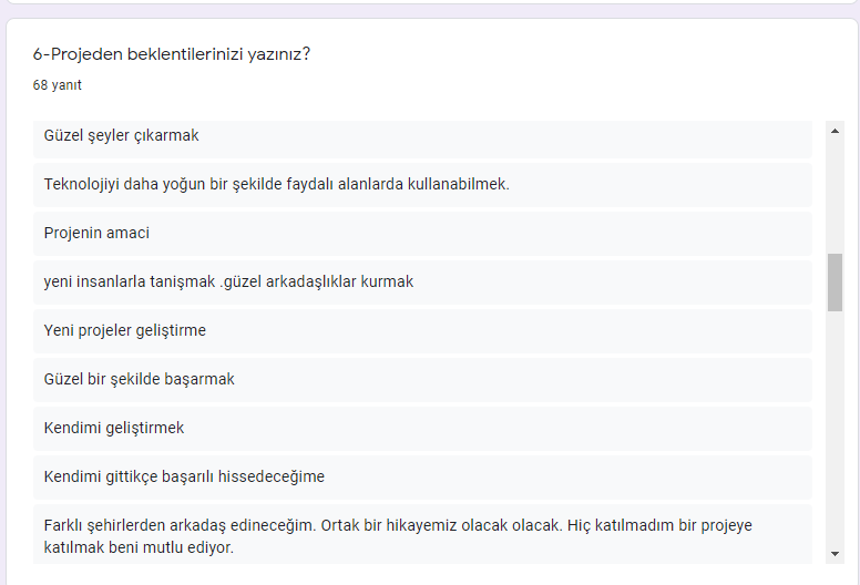 Proje Başlangıç Anketi Sonuçları Analiz Raporu by betül aytekin - Ourboox.com