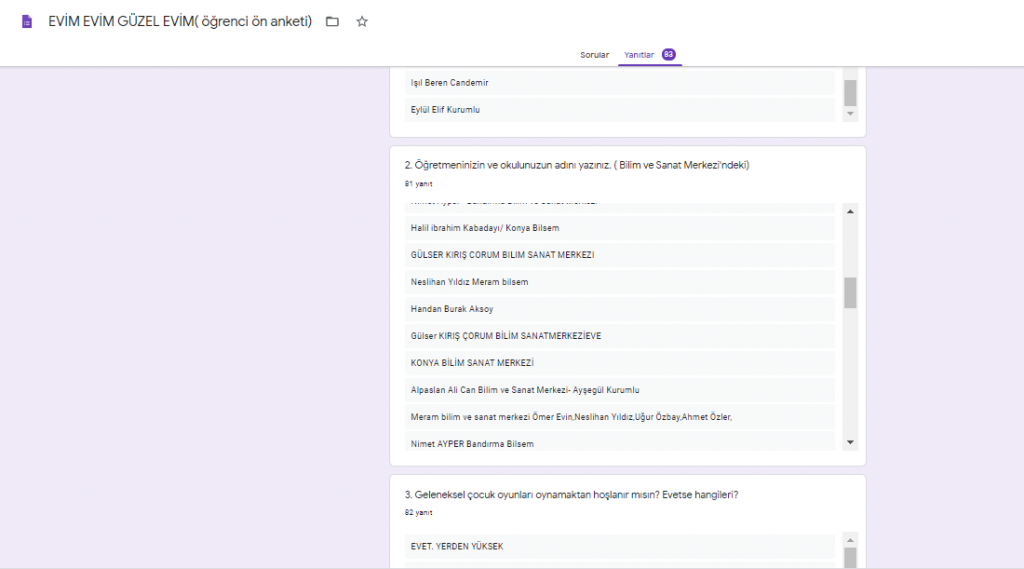 EVİM EVİM GÜZEL EVİM PROJESİ ÖĞRENCİ ÖN DEĞERLENDİRME ANKETİ by nimetayper - Ourboox.com