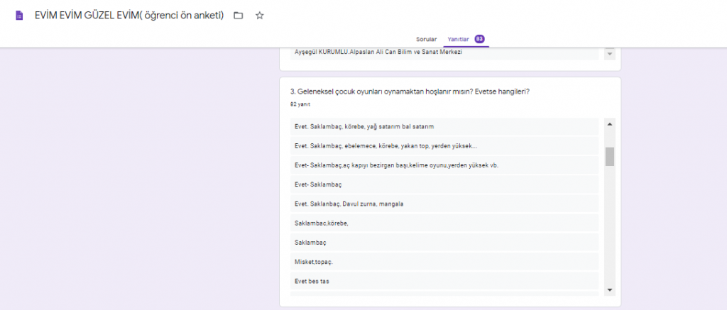 EVİM EVİM GÜZEL EVİM PROJESİ ÖĞRENCİ ÖN DEĞERLENDİRME ANKETİ by nimetayper - Ourboox.com