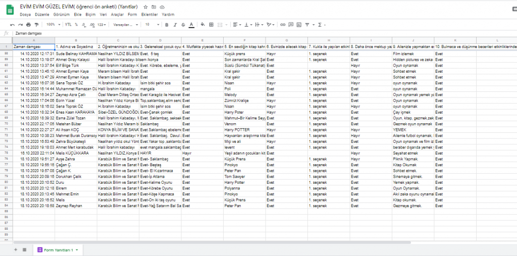 EVİM EVİM GÜZEL EVİM PROJESİ ÖĞRENCİ ÖN DEĞERLENDİRME ANKETİ by nimetayper - Ourboox.com