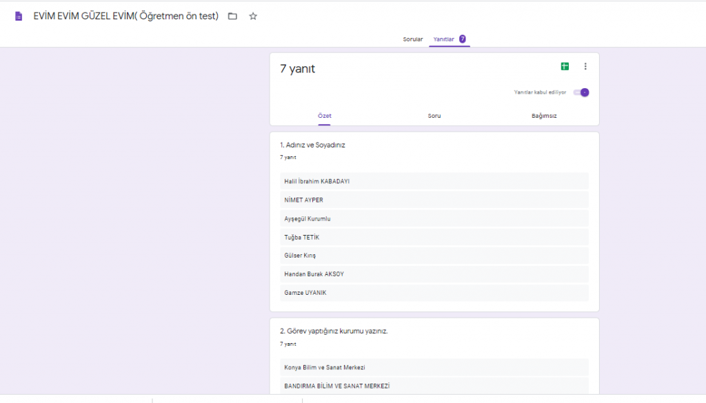 EVİM EVİM GÜZEL EVİM PROJESİ ÖĞRETMEN ÖN DEĞERLENDİRME ANKETİ by nimetayper - Ourboox.com