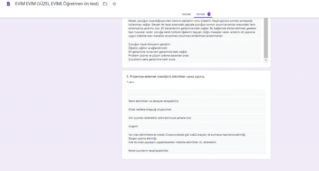 EVİM EVİM GÜZEL EVİM PROJESİ ÖĞRETMEN ÖN DEĞERLENDİRME ANKETİ by nimetayper - Ourboox.com