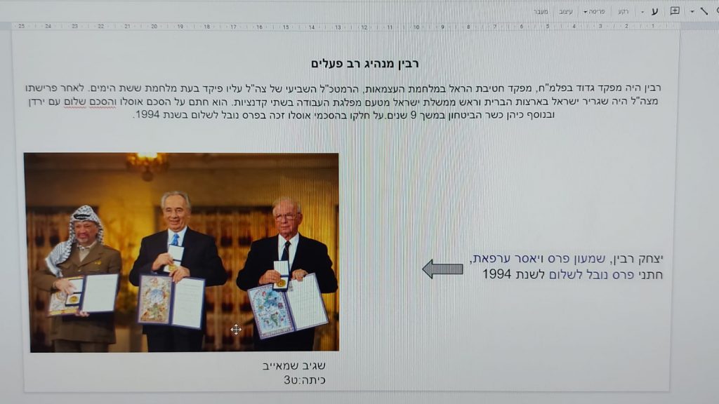 תלמידי חט”ב טוביהו מציינים את יום הזיכרון ה-25 לרצח יצחק רבין by David Tubiyahu - Ourboox.com