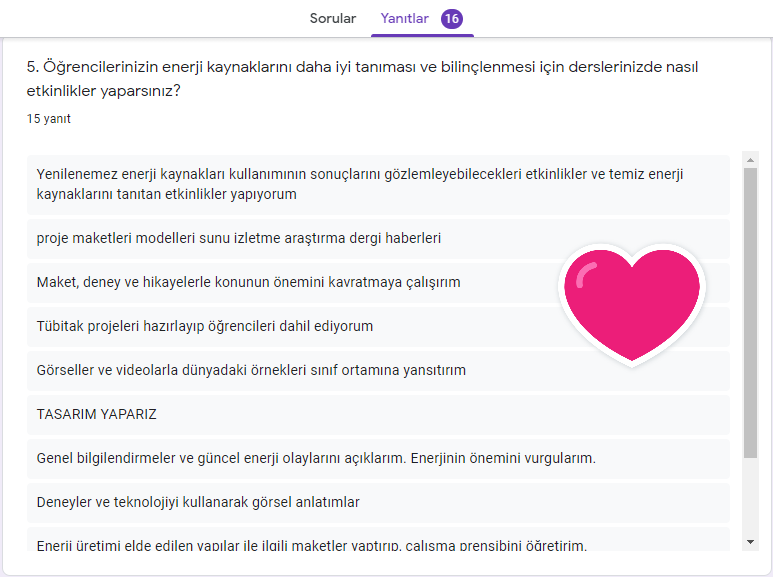 GELECEĞİM YEŞİL ENERJİM PROJESİ ÖĞRETMEN ÖN ANKETİ ANALİZİ by nimetayper - Ourboox.com