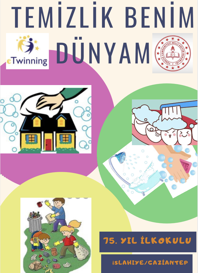 CLEANING İS MY WORLD TEMİZLİK BENİM DÜNYAM by AYŞE AK - Illustrated by PROJE POSTER ÇALIŞMALARI - Ourboox.com