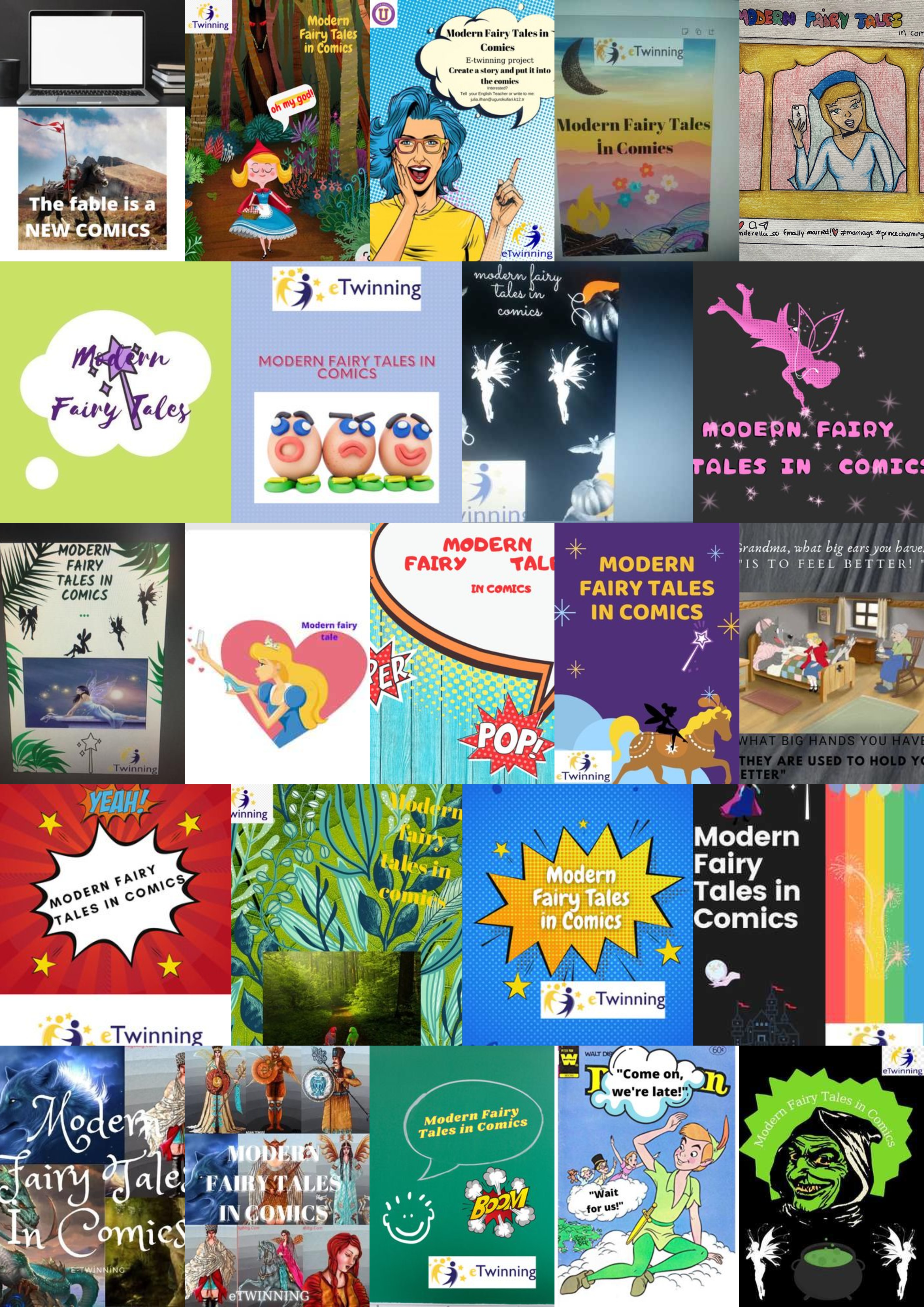 Modern Fairy Tales in Comics – Posters by Julia - Illustrated by Students and teachers - Ourboox.com