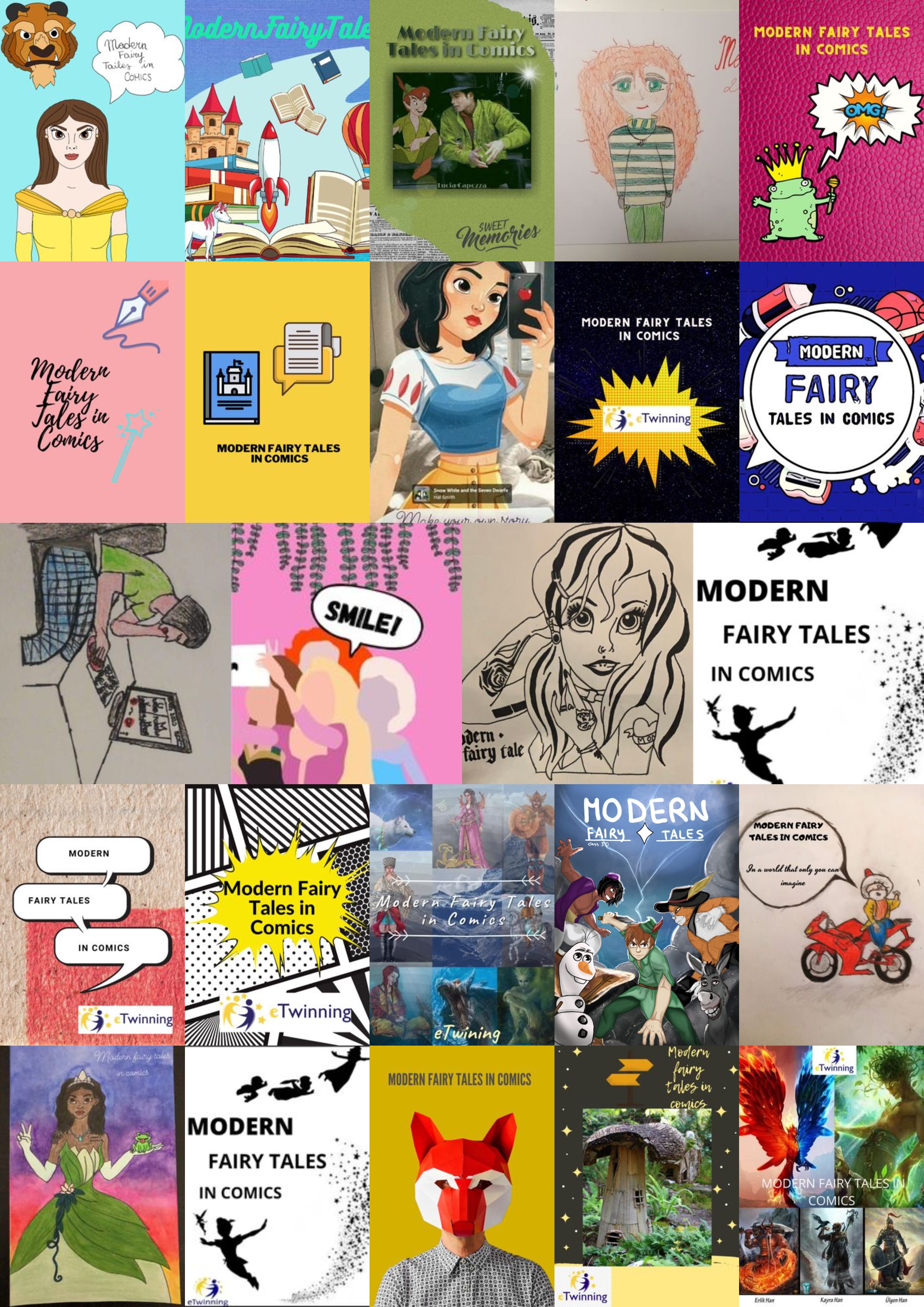 Modern Fairy Tales in Comics – Posters by Julia - Illustrated by Students and teachers - Ourboox.com