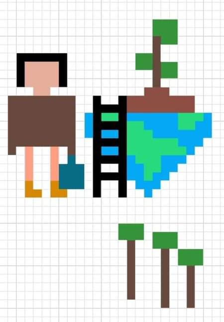 Pixel Art-Al-Iskan Secondary School by Samar - Ourboox.com