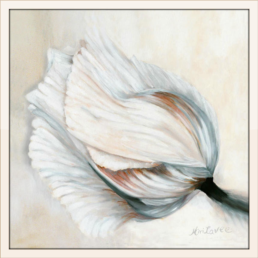 White flower painting by Miri Lavee
