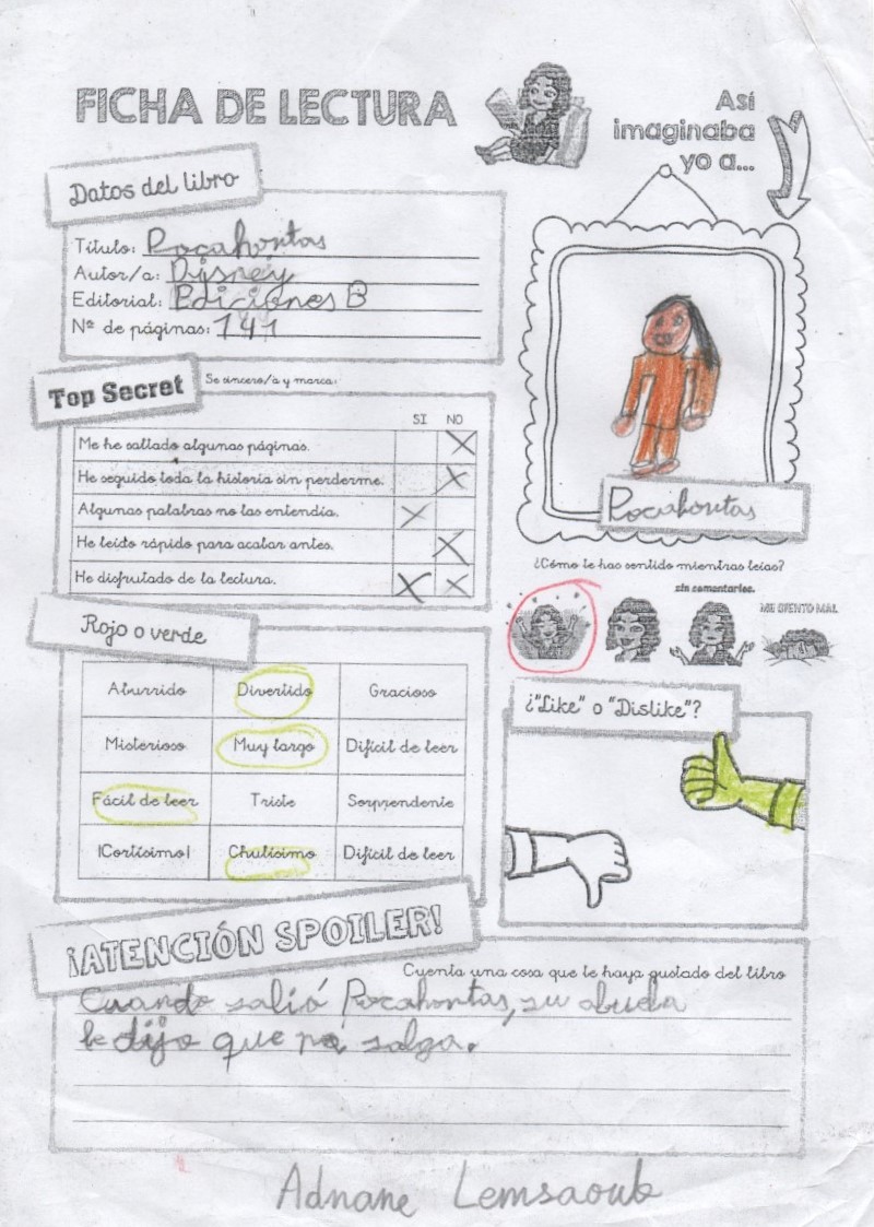 Fichas Lectura- 1 1º trimestre by Lola Ortiz - Ourboox.com