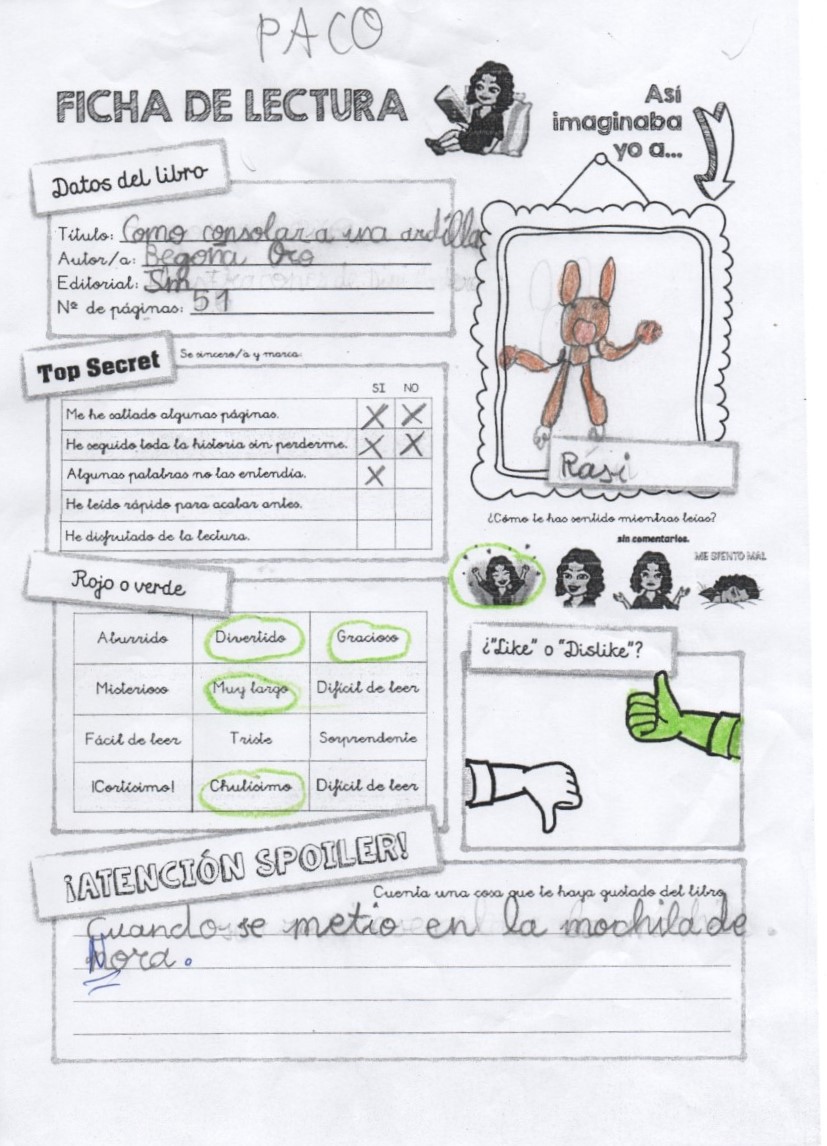 Fichas Lectura – 2 1º trimestre by Lola Ortiz - Ourboox.com