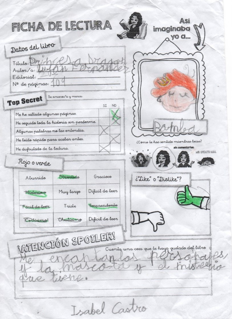 Fichas Lectura – 2 1º trimestre by Lola Ortiz - Ourboox.com