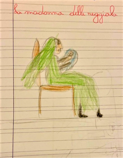 La Madonna della seggiola – Raffaello Sanzio by Rosaria Ricciardo - Illustrated by Classi terze - Scuola Primaria A.S. 2020-21 - Ourboox.com