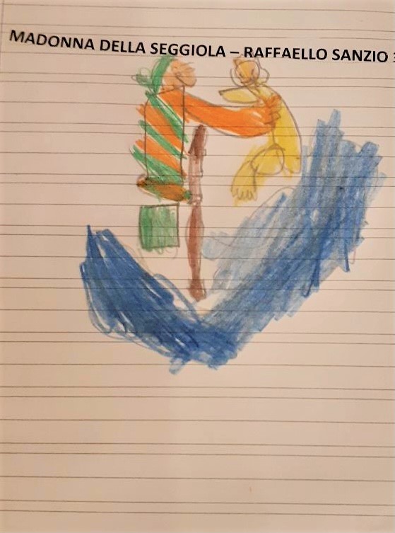 La Madonna della seggiola – Raffaello Sanzio by Rosaria Ricciardo - Illustrated by Classi terze - Scuola Primaria A.S. 2020-21 - Ourboox.com