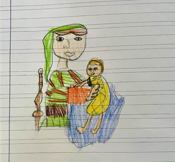 La Madonna della seggiola – Raffaello Sanzio by Rosaria Ricciardo - Illustrated by Classi terze - Scuola Primaria A.S. 2020-21 - Ourboox.com