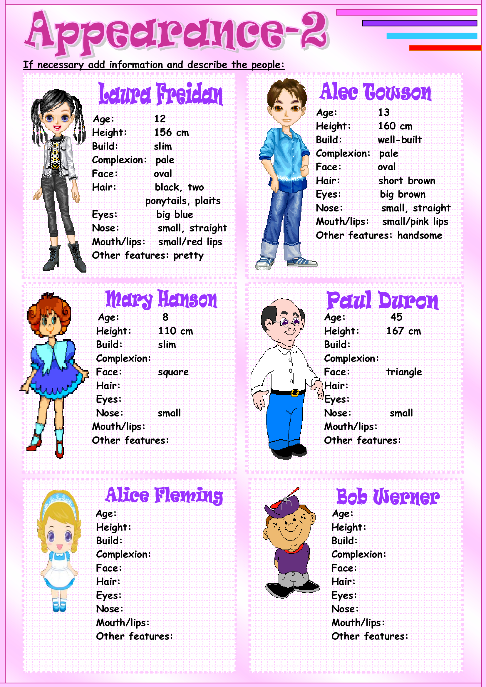 APPEARANCE by Olexandr Yatsenko - Illustrated by https://en.islcollective.com/english-esl-worksheets - Ourboox.com