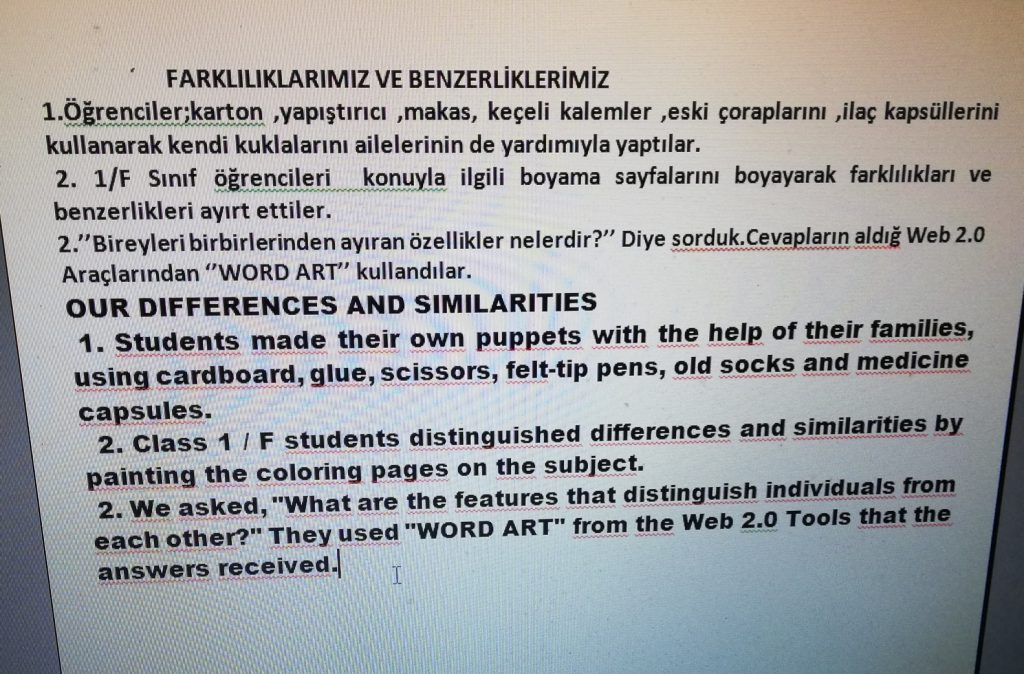 OUR SIMILARITIES AND DIFFERENCES by Medine Yıldırım - Ourboox.com