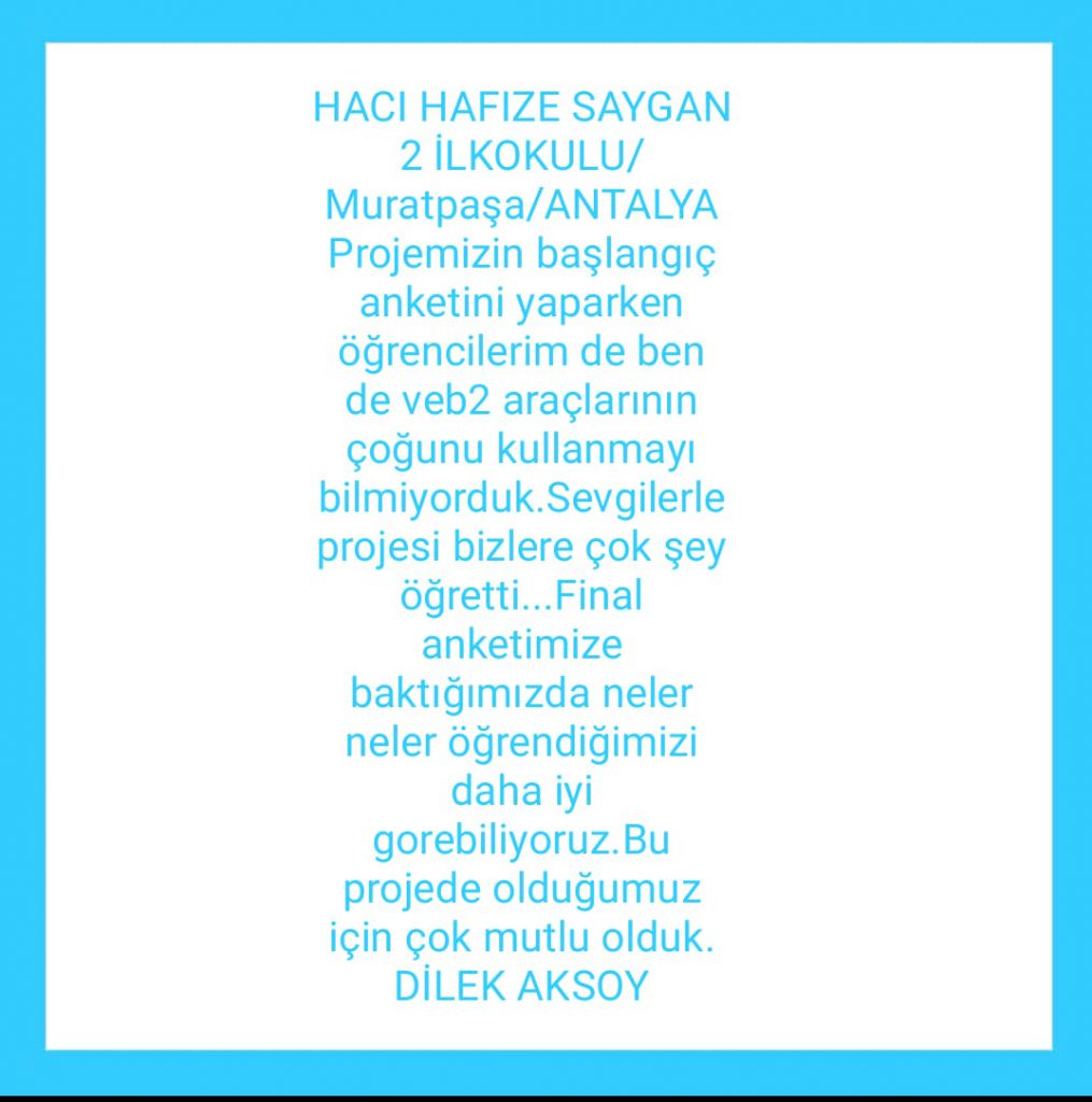 SEVGİLERLE PROJESİ BAŞLANGIÇ VE FİNAL ANKETLERİ KARŞILAŞTIRMA by EMRİHAN YILDIRIM - Ourboox.com