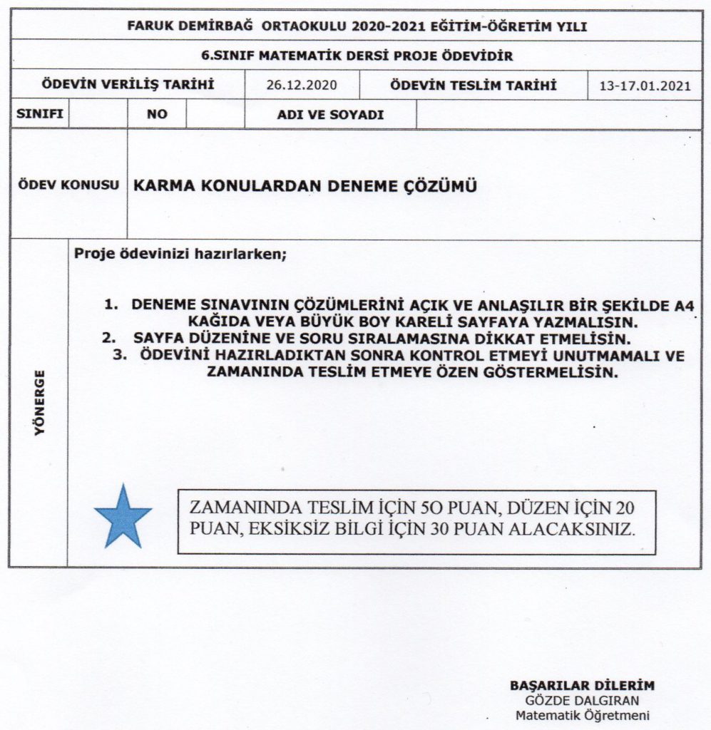 Matematik Proje Ödevi by Ayşe GÖNÜL TATAR - Ourboox.com