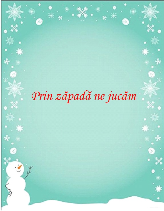 Prin zăpadă ne jucăm by Naomi Trifu - Illustrated by Educatoare: Trifu Naomi      - Ourboox.com