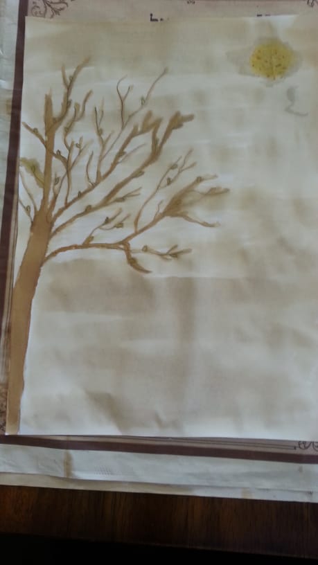 ציור חופשי עם קפה: