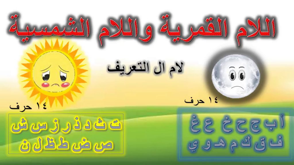 ال التعريف القمرية والشمسية by khawla - Illustrated by ח