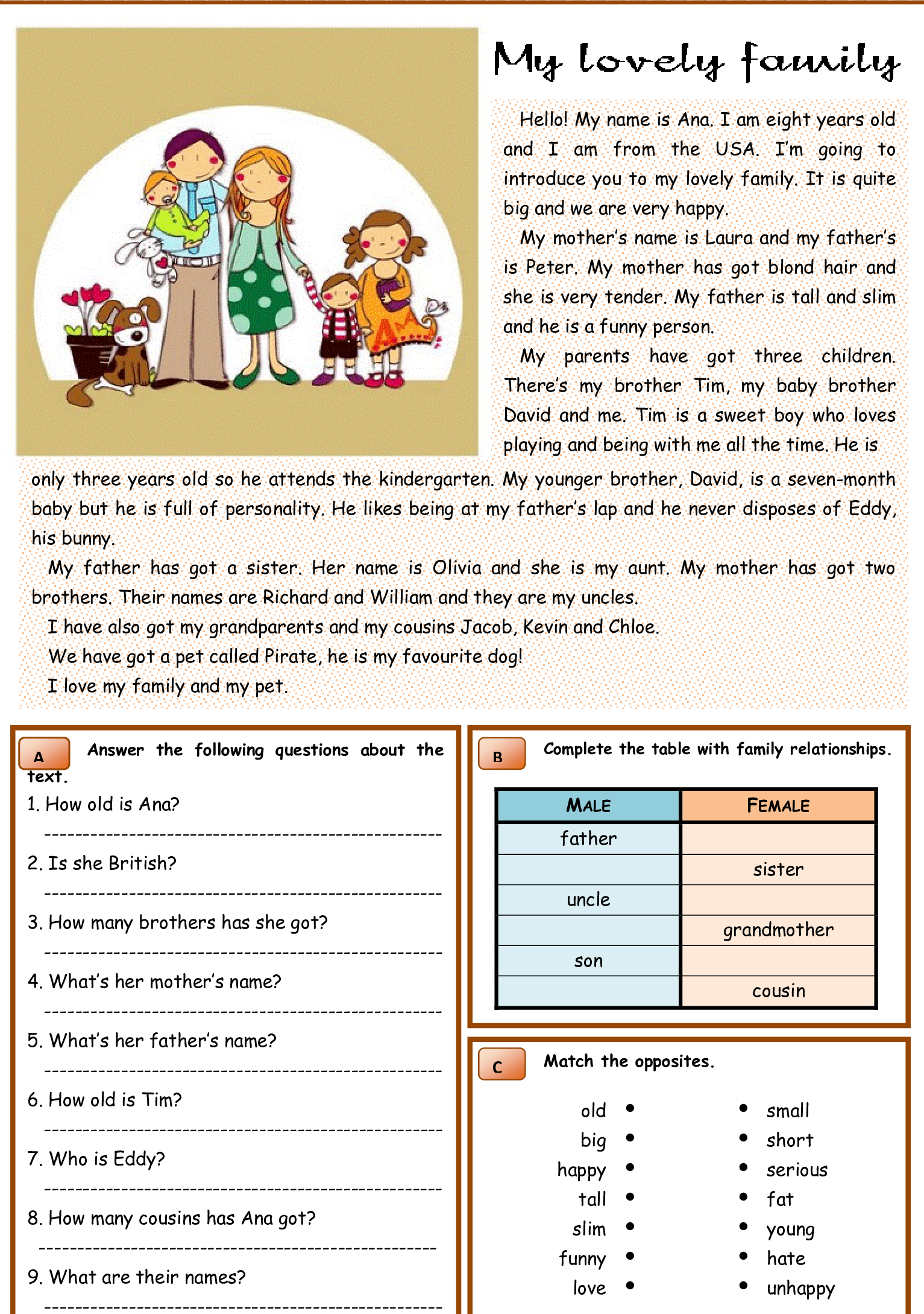 FAMILY by Olexandr Yatsenko - Illustrated by https://en.islcollective.com - Ourboox.com