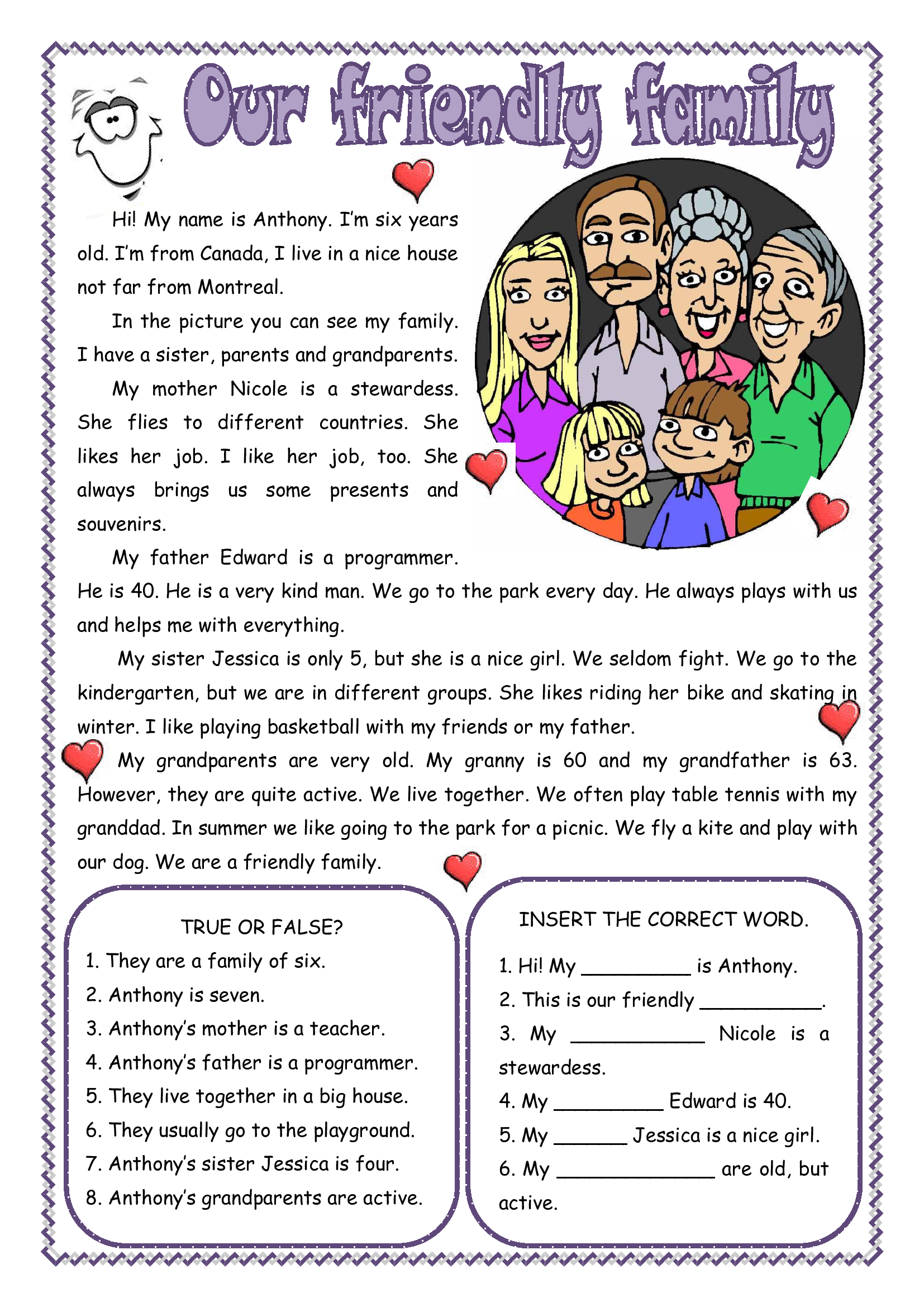 FAMILY by Olexandr Yatsenko - Illustrated by https://en.islcollective.com - Ourboox.com