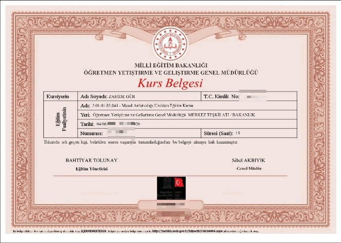 (MASAL ANLATICILIĞI SERTİFİKALARIMIZ (GÖKTEN 3 ELMA DÜŞTÜ by Makbule COŞKUN - Ourboox.com