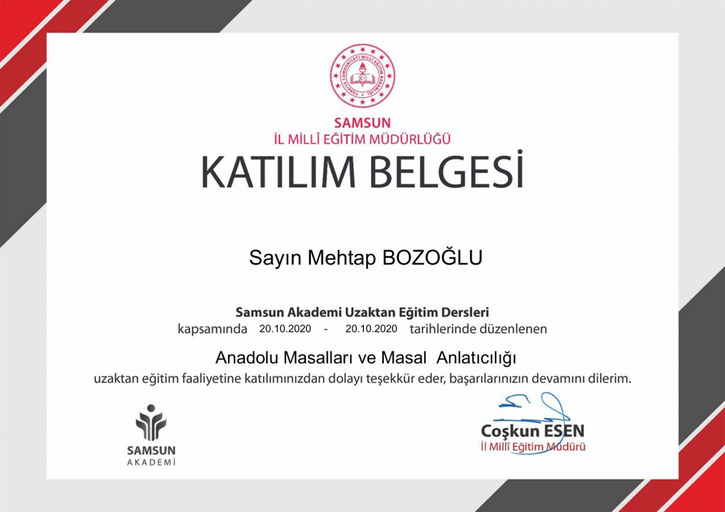 (MASAL ANLATICILIĞI SERTİFİKALARIMIZ (GÖKTEN 3 ELMA DÜŞTÜ by Makbule COŞKUN - Ourboox.com