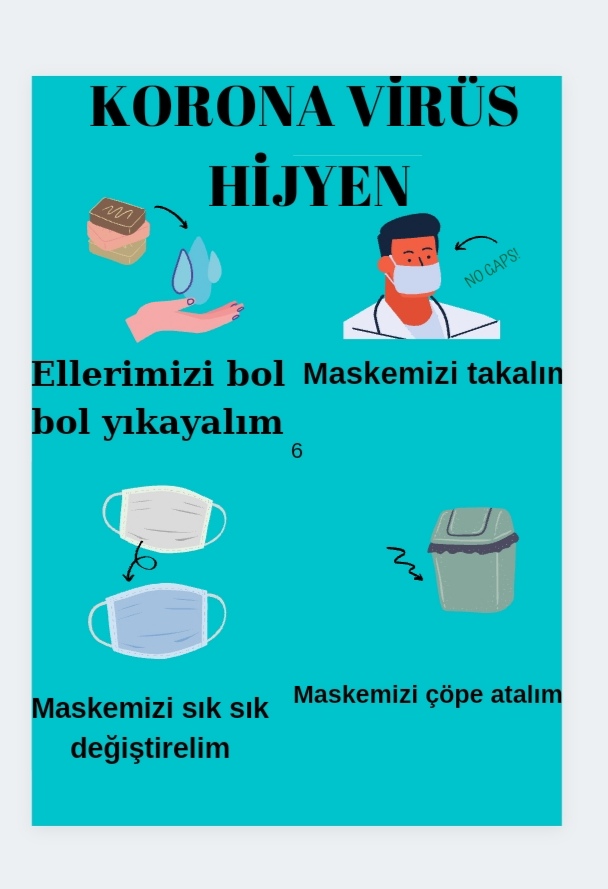 CORONA SALGINI İLE İLGİLİ AFİŞ ÇALIŞMAMIZ by gülnur - Ourboox.com