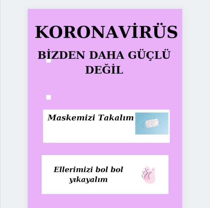 CORONA SALGINI İLE İLGİLİ AFİŞ ÇALIŞMAMIZ by gülnur - Ourboox.com