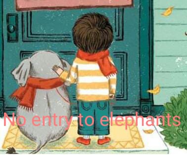 No entry to elephants by razan - Illustrated by razan  - Ourboox.com