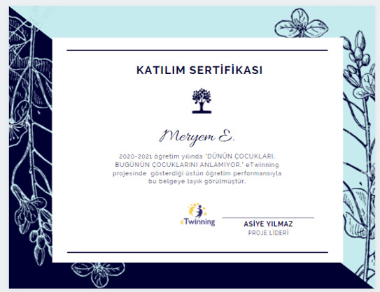 Öğrenci Katılım Sertifikaları- Dünün Çocukları Bugünün Çocuklarını Anlamıyor by Ömür - Ourboox.com