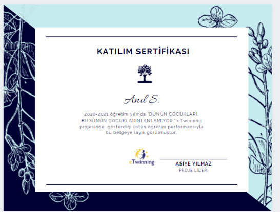 Öğrenci Katılım Sertifikaları- Dünün Çocukları Bugünün Çocuklarını Anlamıyor by Ömür - Ourboox.com