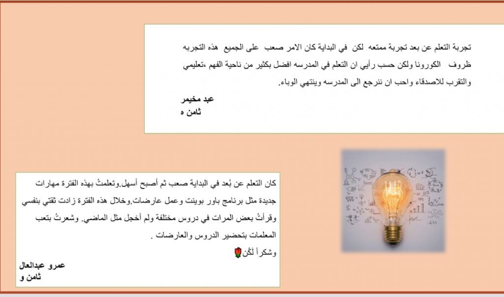 سِر نجاحُنا…بتحدي فترة الكورونا by randa - Illustrated by من إبداعات  طلاب برنامج إيلا والدمج - طبقة الثامن مدرسة العين كفرياسيف - Ourboox.com