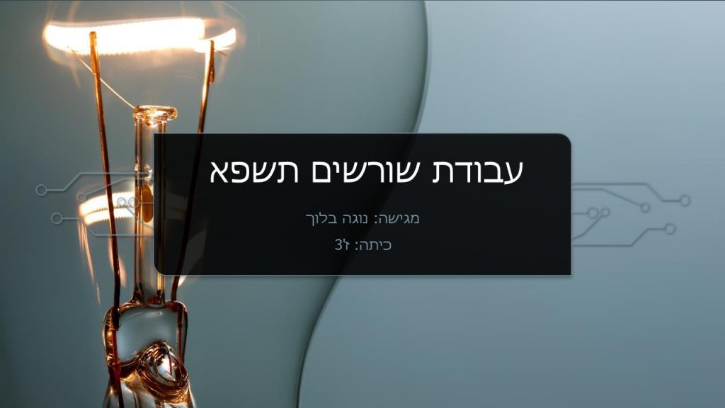 עבודת שורשים by Nogah - Ourboox.com