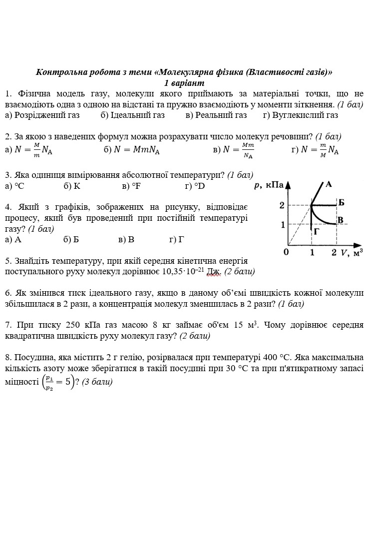 Будова речовини. Ідеальний газ by Svetlana Bilyk - Ourboox.com