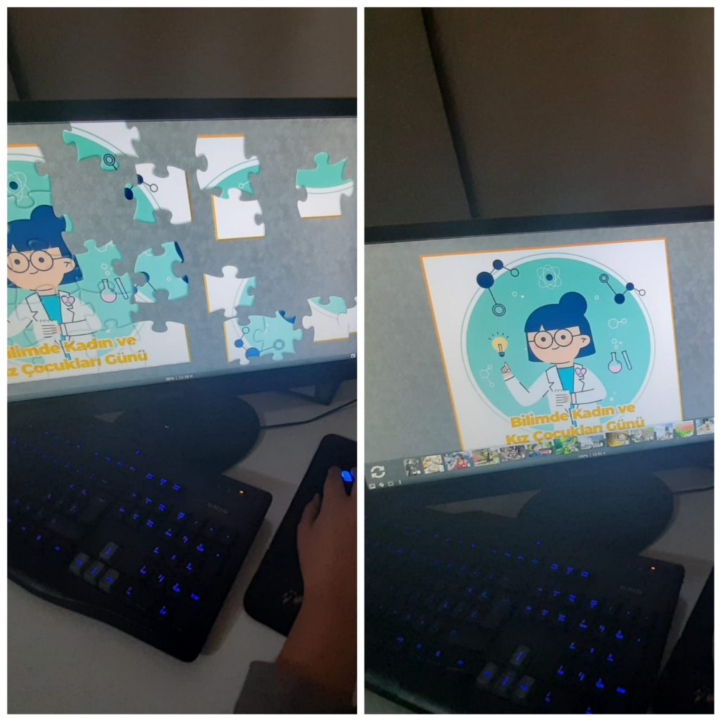 Deneyle Oynuyor Bilimle Öğreniyorum Projesi  11 Şubat “Bilimde Kadın ve Kız Çocukları Uluslararası Günü”Puzzle Çalışmaları by ESRA KALEM - Ourboox.com