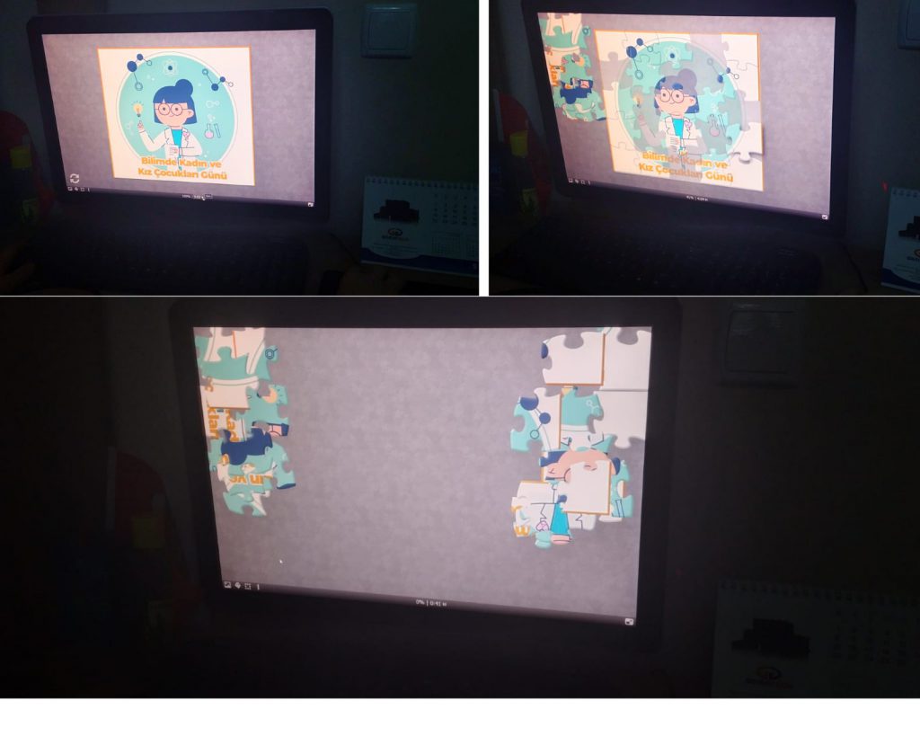 Deneyle Oynuyor Bilimle Öğreniyorum Projesi  11 Şubat “Bilimde Kadın ve Kız Çocukları Uluslararası Günü”Puzzle Çalışmaları by ESRA KALEM - Ourboox.com