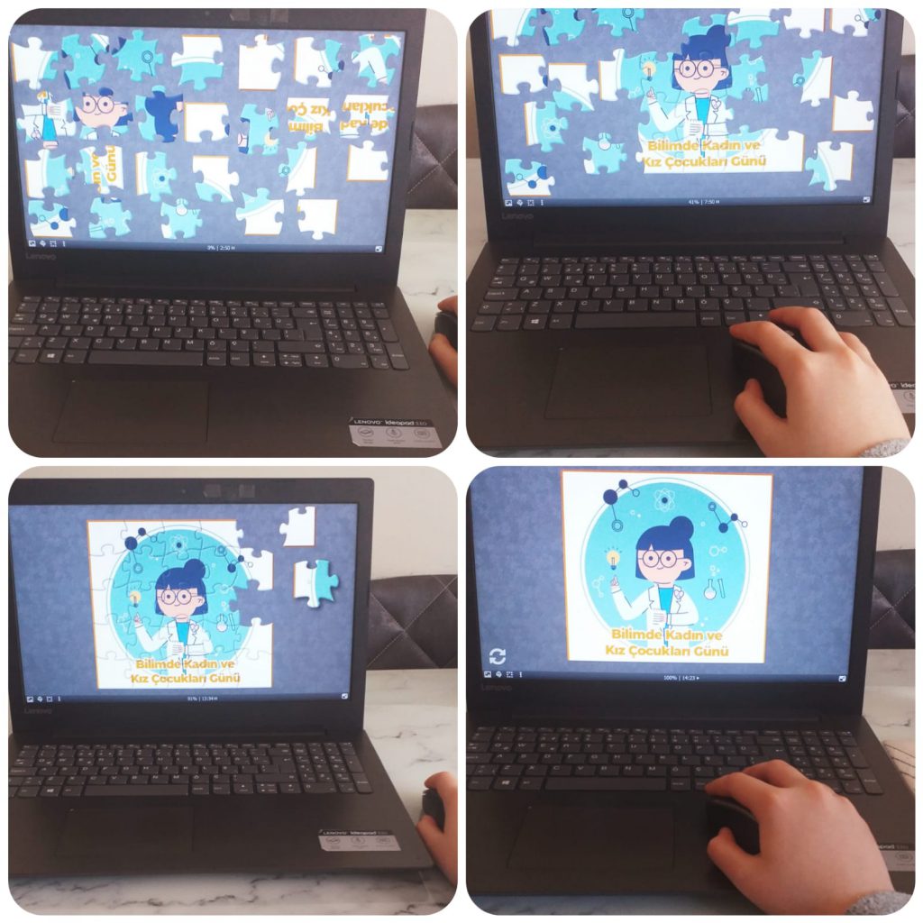 Deneyle Oynuyor Bilimle Öğreniyorum Projesi  11 Şubat “Bilimde Kadın ve Kız Çocukları Uluslararası Günü”Puzzle Çalışmaları by ESRA KALEM - Ourboox.com