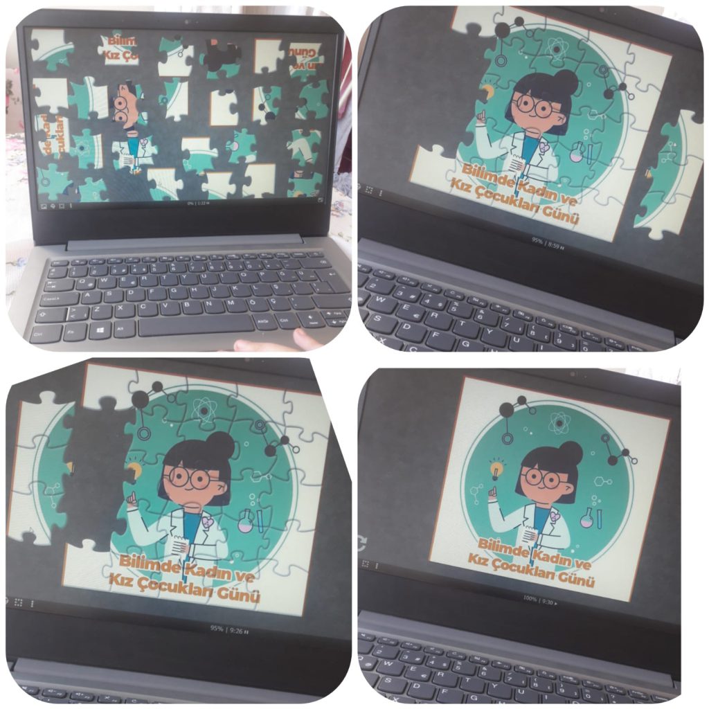 Deneyle Oynuyor Bilimle Öğreniyorum Projesi  11 Şubat “Bilimde Kadın ve Kız Çocukları Uluslararası Günü”Puzzle Çalışmaları by ESRA KALEM - Ourboox.com