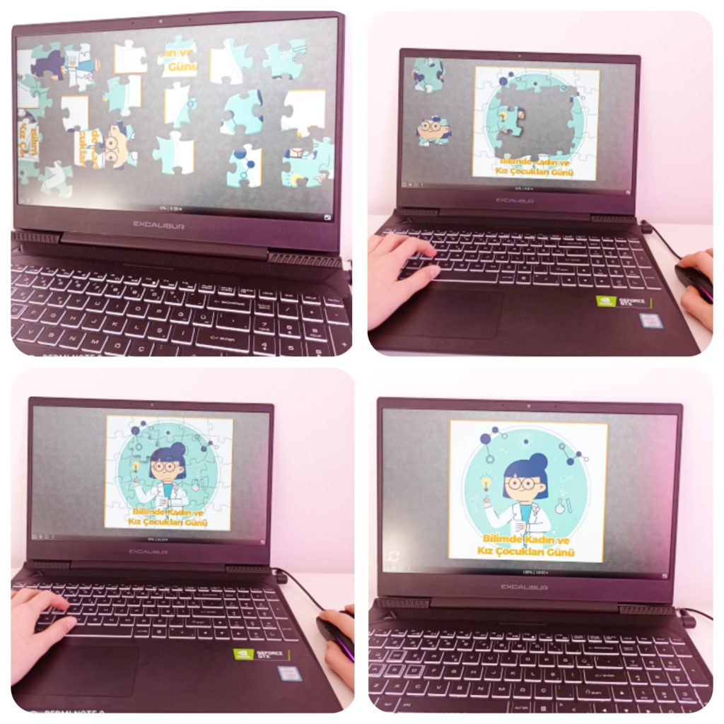 Deneyle Oynuyor Bilimle Öğreniyorum Projesi  11 Şubat “Bilimde Kadın ve Kız Çocukları Uluslararası Günü”Puzzle Çalışmaları by ESRA KALEM - Ourboox.com