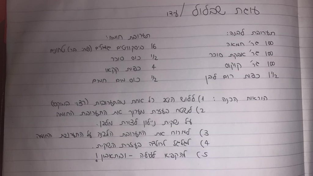 ספר המתכונים של כיתה א’ 2 by meital - Illustrated by משפחת כיתה א