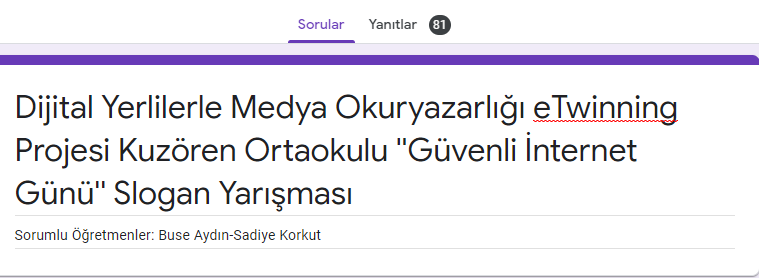 KUZÖREN ORTAOKULU SLOGAN YARIŞMASI SONUÇLARI by Sadiye Korkut - Illustrated by Kuzören Ortaokulu "Güvenli İnternet Günü" Slogan Yarışması Sorumlu Öğretmenler: Sadiye Korkut-Buse Aydın - Ourboox.com