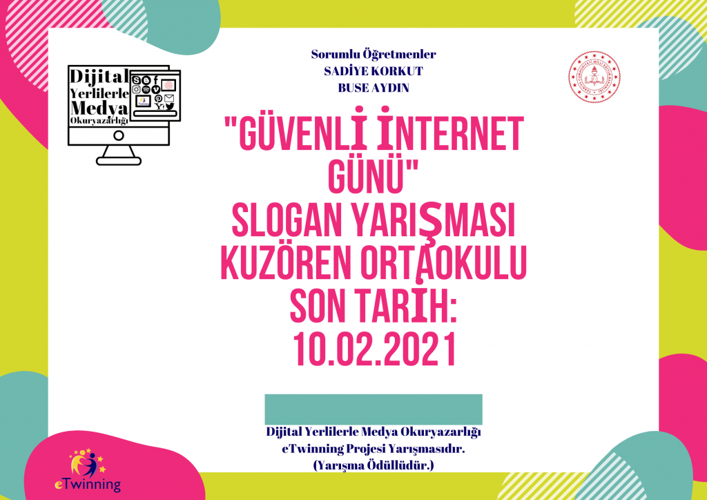 KUZÖREN ORTAOKULU SLOGAN YARIŞMASI SONUÇLARI by Sadiye Korkut - Illustrated by Kuzören Ortaokulu 